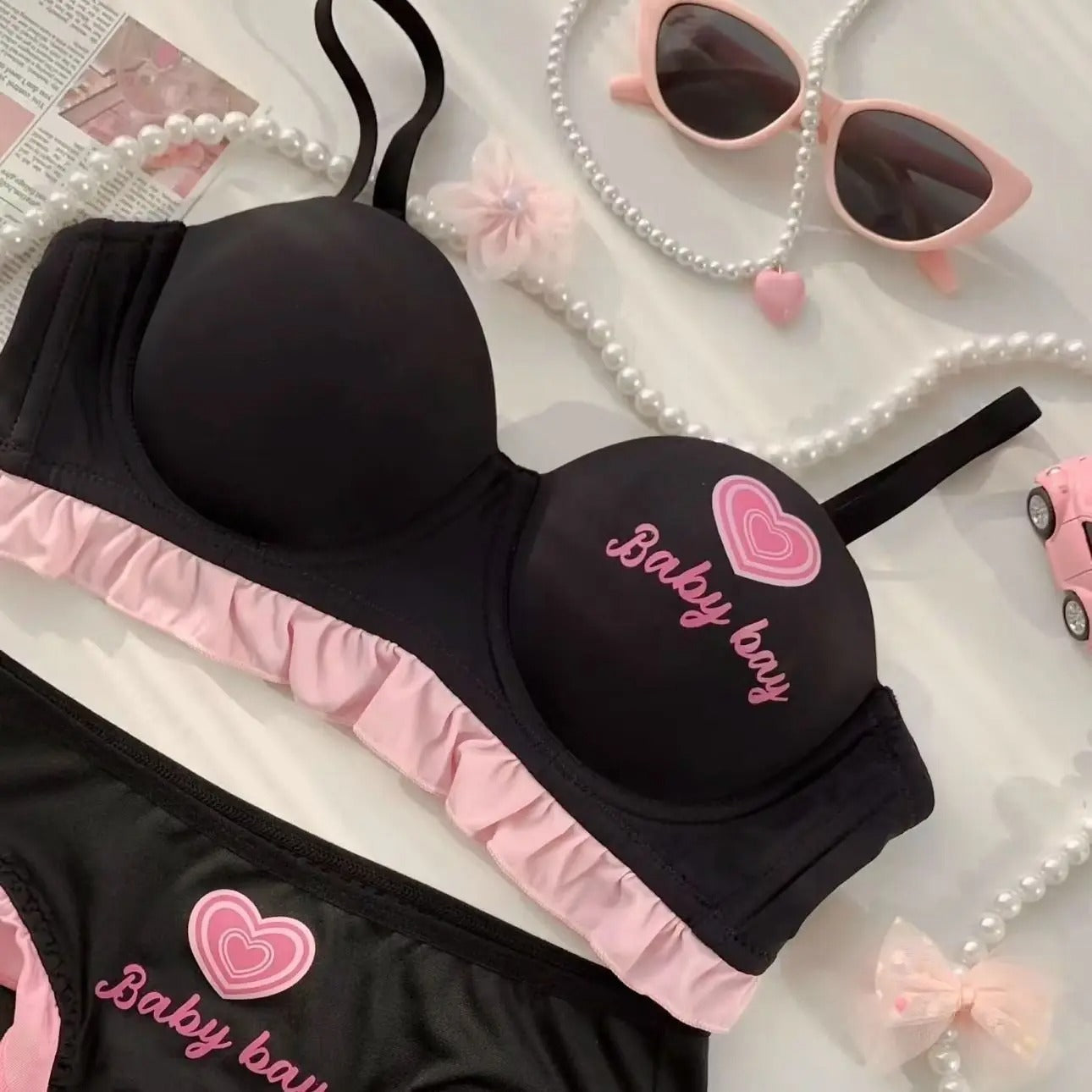 Cute Baby Bay Ruffle Lingerie Set