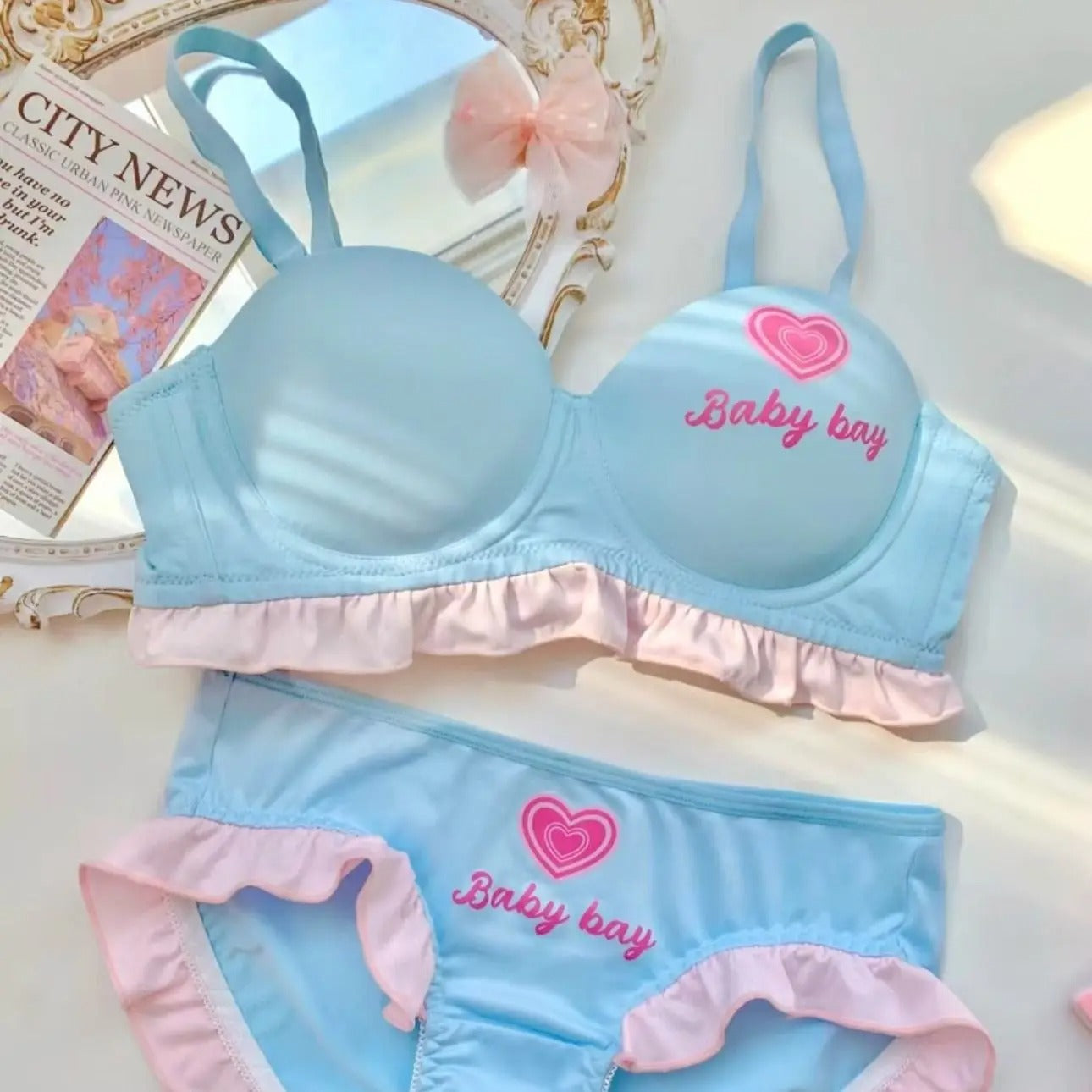 Cute Baby Bay Ruffle Lingerie Set